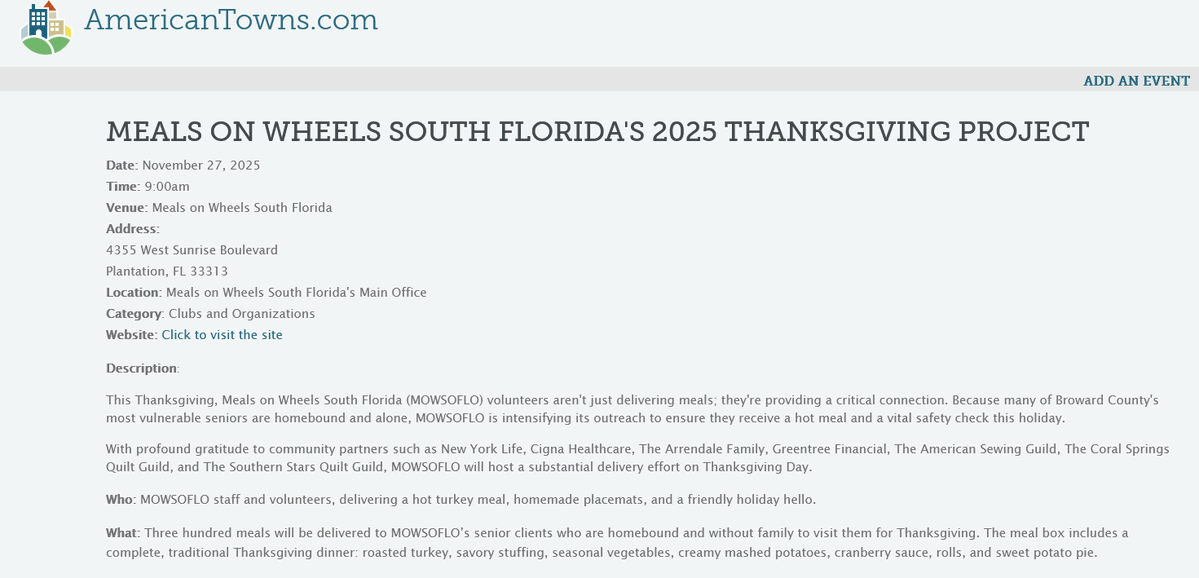 MOWSOFLO's tweet image. Thank you, American Towns, for sharing the details of our upcoming event on Thanksgiving Day! Together, we&apos;re making the holidays brighter in our community. 🍠🥧🥦 forms.americantowns.com/viewevent/7629… #LocalEvents