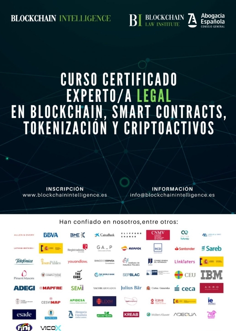 BIntelligence_'s tweet image. Blockchain crea una nueva realidad y el curso &quot;Expert@ #Legal en #Blockchain, Smart Contracts y #Criptoactivos&quot;, certificado por @Abogacia_es y @FelabanOnline, prepara para manejar casos de uso y asesorar a clientes en sus casos cripto.
Ven 12 de enero: blockchainintelligence.es