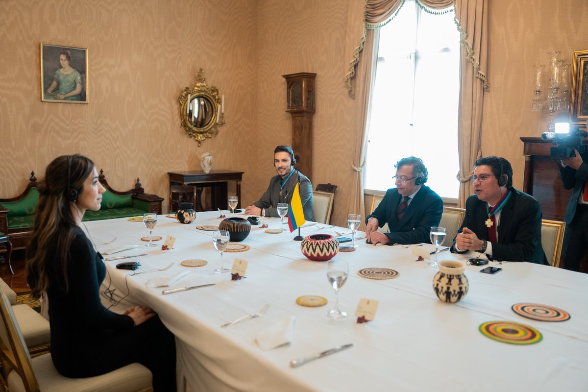 NadiaMuradBasee's tweet photo. I discussed reparations, justice, accountability, and survivor-centered documentation with President Gustavo Petro, working together to ensure survivors of conflict-related sexual violence in Colombia receive the justice and reparations they deserve. #CRSV #SurvivorCentered

I also urged President Petro to formally recognize the Yazidi genocide—a crucial step toward accountability and justice for survivors and families still seeking recognition and reparations. #YazidiGenocide #JusticeForSurvivors