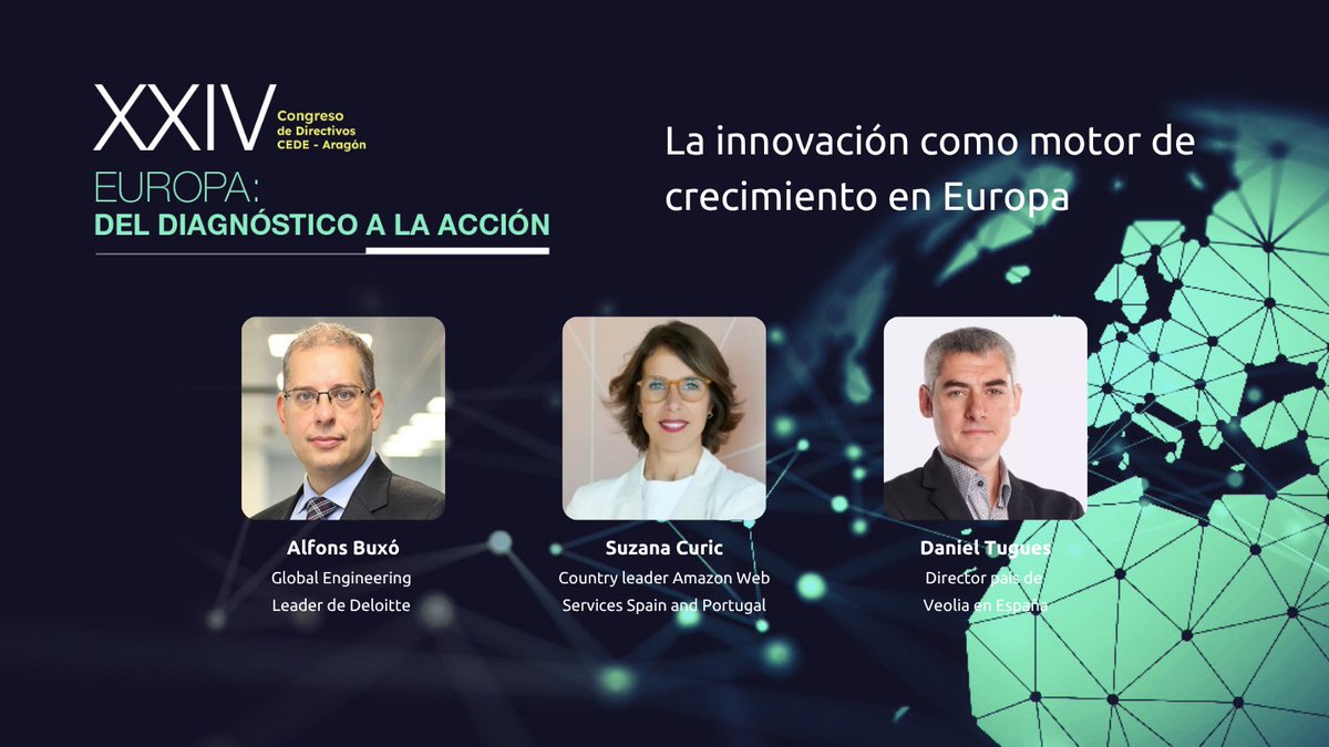 directivosCEDE's tweet image. #Programa | Continuaremos en el XXIV #CongresoCEDE con una sesión sobre “La innovación como motor de crecimiento en Europa”.