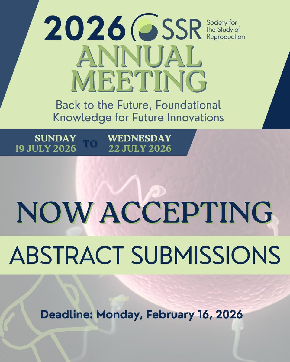 SSRepro's tweet image. 📢 Abstract Submission is NOW OPEN for the SSR 2026 Annual Meeting! | Deadline: Monday, February 16, 2026

Don&apos;t miss the chance to present at the event themed &quot;Back to the Future, Foundational Knowledge for Future Innovations.&quot;
Submit your abstract now: abstractscorecard.com/cfp/submit/log…