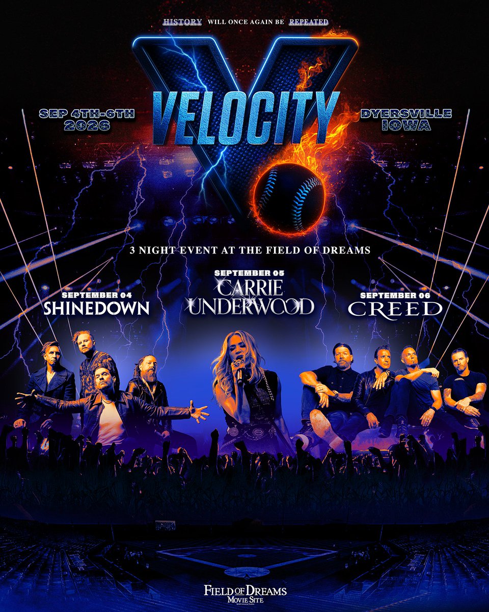 carrieunderwood's tweet image. ⚡ Tickets for VELOCITY 2026 are officially ON SALE NOW! ⚡ velocityfest.live