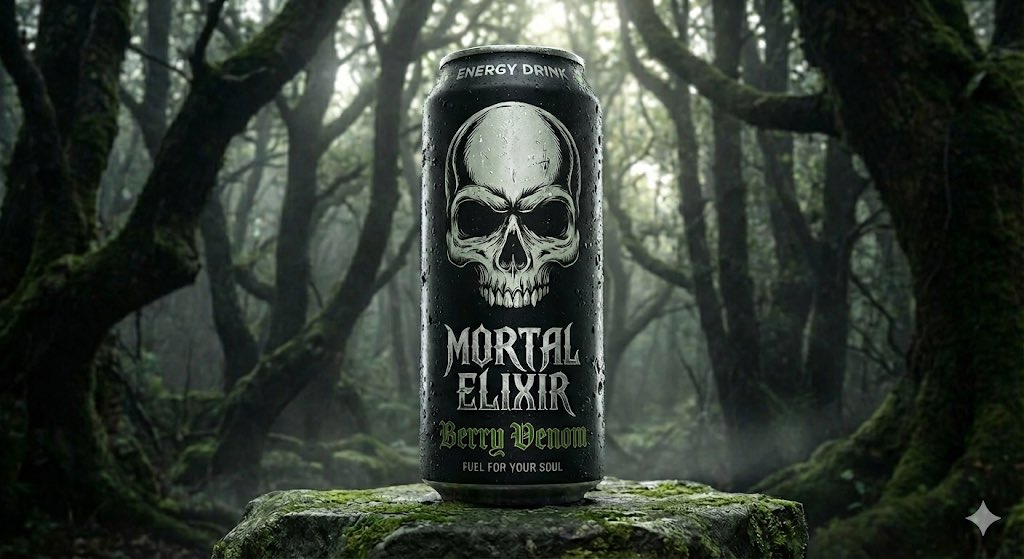 NeuralNotesEdge's tweet image. I asked Nano Banana to create and design an energy drink from brand name to can design. All the elements were left up to Nano B. I asked it to use Liquid Death and Monster as inspiration. What do you think?