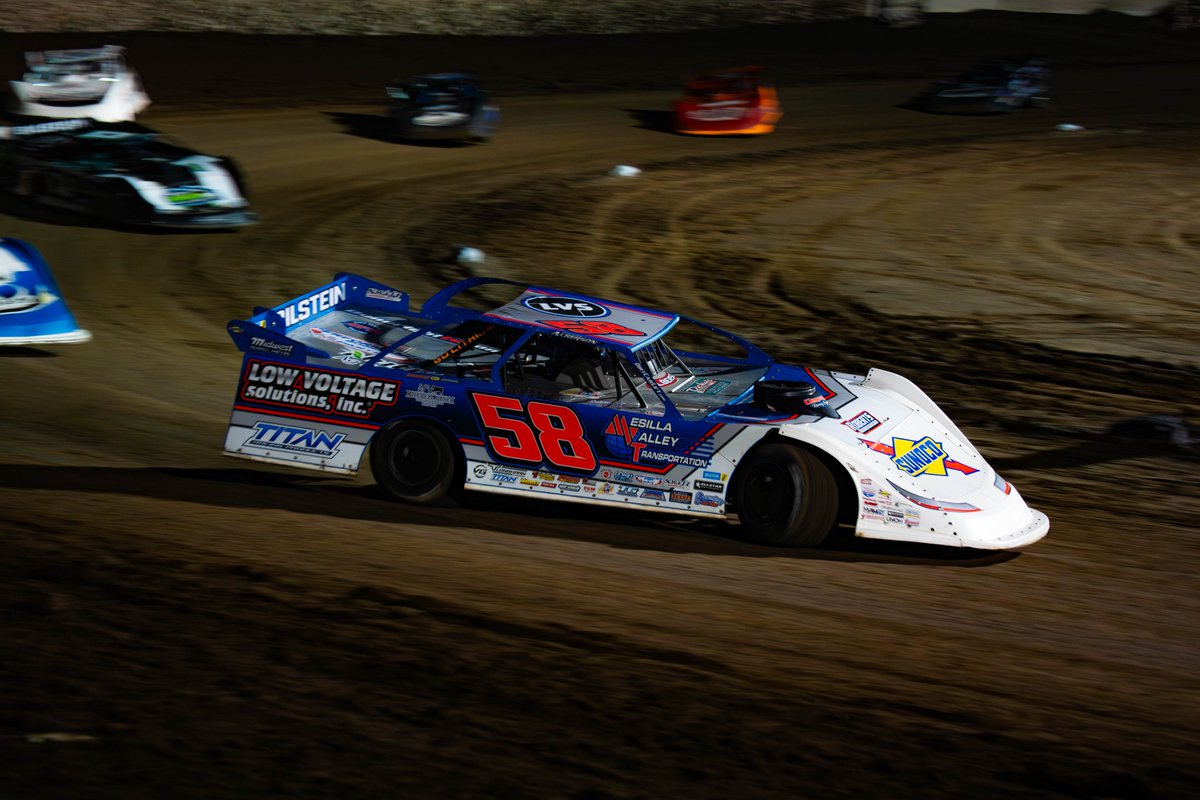 Photo of the Day:

Garrett Alberson shows the out-of-towners the way around <a href="/VadoSpeedway/">Vado Speedway Park</a> back in January during the Wild West Shootout!