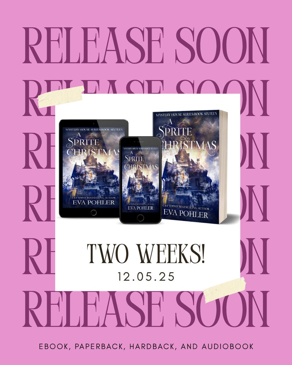 A SPRITE CHRISTMAS releases in two weeks! If you love ghost mysteries with the right balance of fun and scary, then preorder your copy today! Available in ebook, paperback, hardback, and audiobook.
wix.to/jmv5Q28