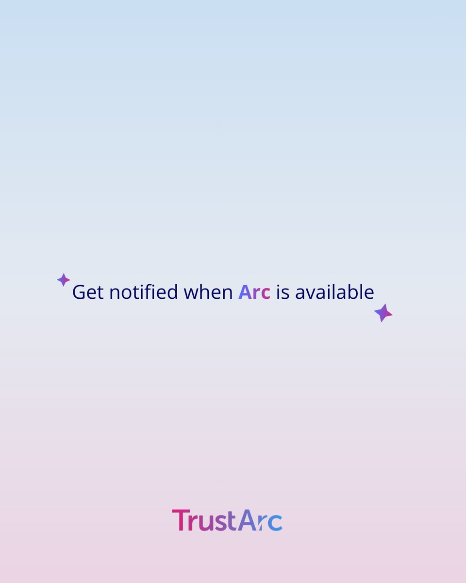 TrustArc's tweet image. Privacy teams are discovering a smarter, more human way to work. Here&apos;s what early customer betas are saying with Arc.

Get notified when Arc is live 👇

#PrivacyTech #PrivacyPlatform #PrivacyOps #PrivacyAI