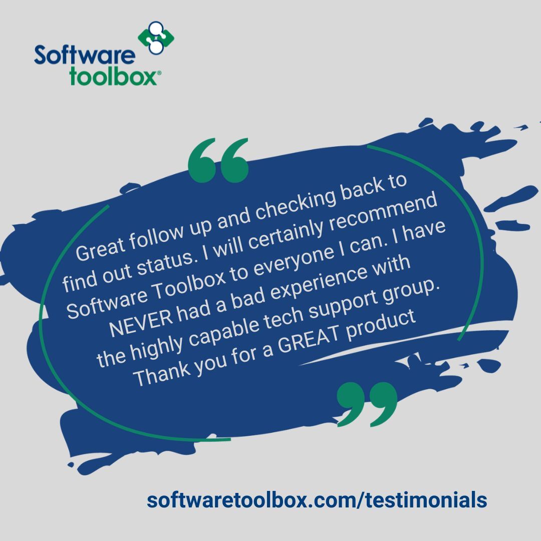 SoftwareToolbox's tweet image. 💡 They Call. We Answer. They Rave.

Our customers keep telling us how much they appreciate our support team - from solving tough problems to keeping operations running smoothly.

💬Check out what they have to say:  bit.ly/4p2VCzn