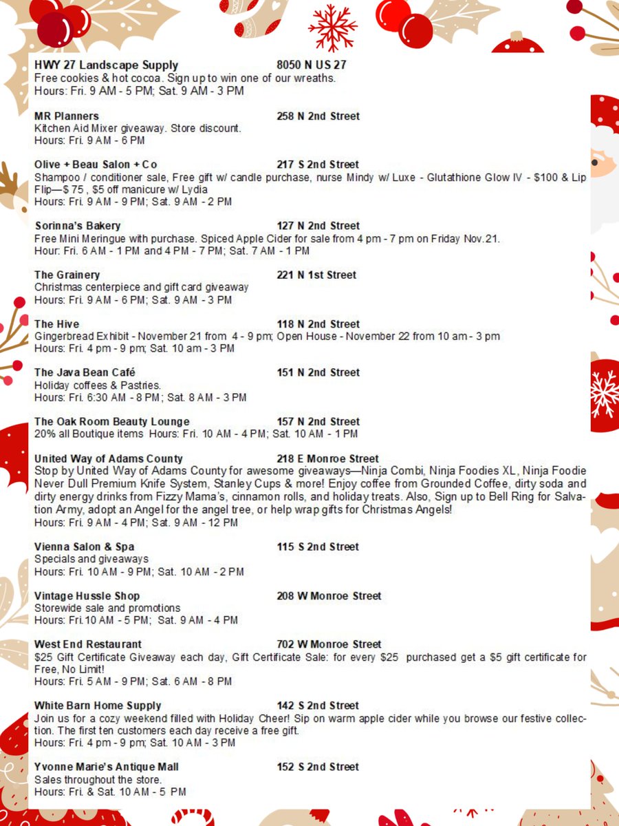 DecaturMain's tweet image. 🎄 TODAY is the day! Decatur Main Street’s Christmas Open House starts now! Grab your punch card, shop local, snap Merry Merchant pics &amp;amp; tag us! 🎅 Santa on Sat 11–1!