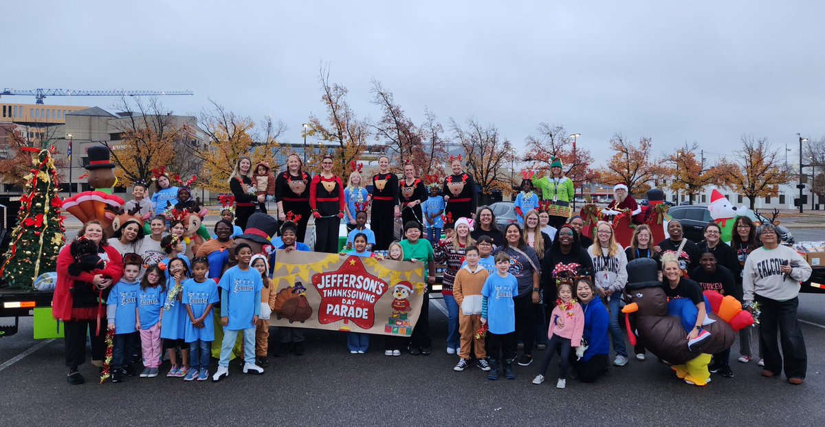 Our turkey drive this year was the best one yet.  The Jefferson Thanksgiving Day Parade arrived with over 430 turkeys and 7,000 plus  canned food donations.   Beyond proud to be part of this community! #FalconPride #WPSProud