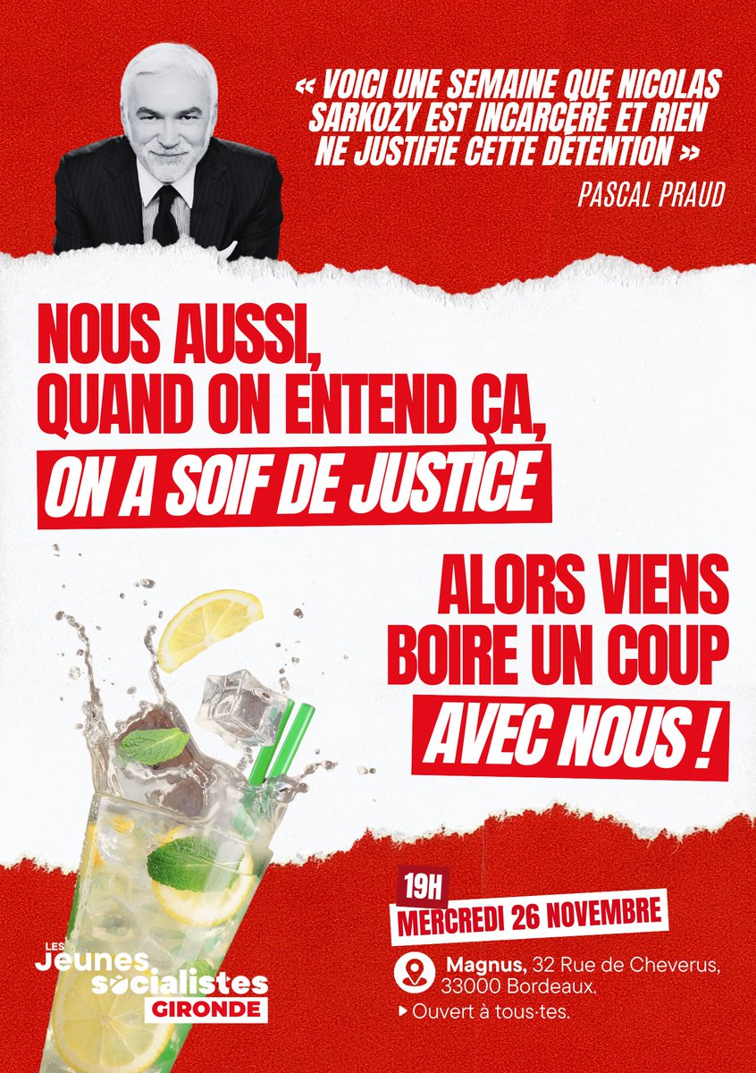 On t’invite à notre verre de novembre, mercredi prochain au Magnus à partir de 19h ! 🌹☀️ 
Le débat n’attend pas, et nous, on t’attend toi ! 🍻