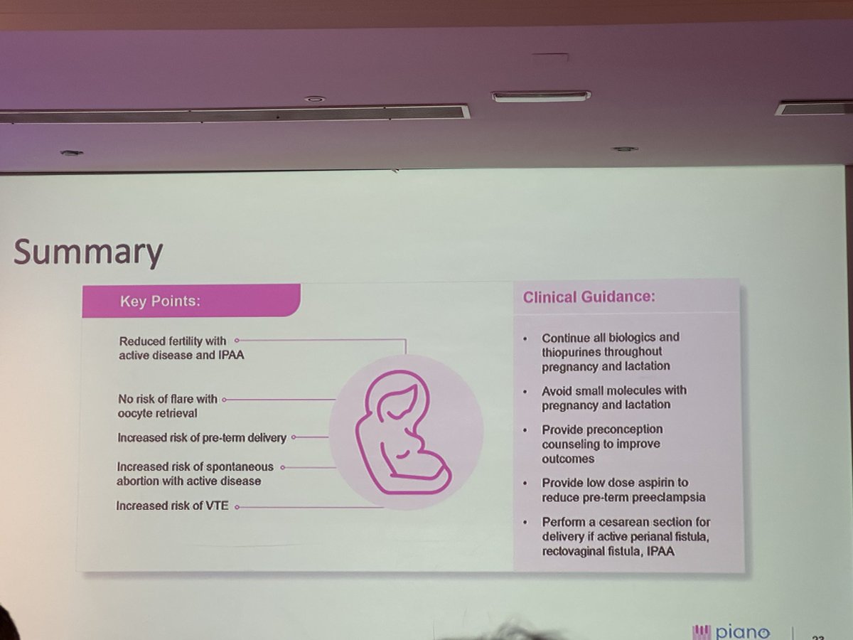 Pregnancy and the post pregnancy period 
Fantastic talk by <a href="/UmaMahadevanIBD/">Uma Mahadevan</a> 
#womeninIBD <a href="/_MDEducation/">MD Education</a>