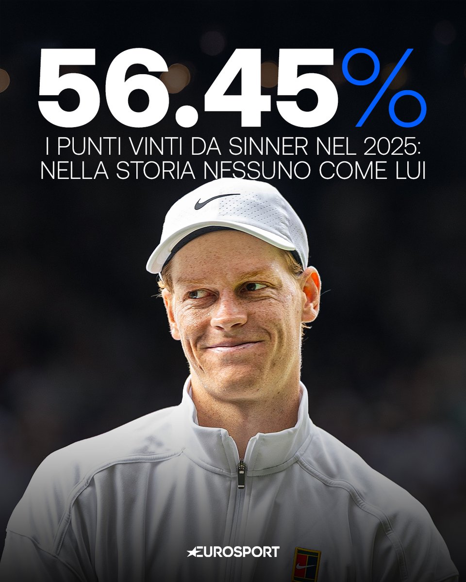 Eurosport_IT's tweet image. L’ennesimo record 𝐬𝐞𝐧𝐳𝐚 𝐬𝐞𝐧𝐬𝐨 di un ragazzo che sembra andare 𝐜𝐨𝐧𝐭𝐫𝐨 𝐨𝐠𝐧𝐢 𝐥𝐨𝐠𝐢𝐜𝐚 🤯

#Tennis #Sinner