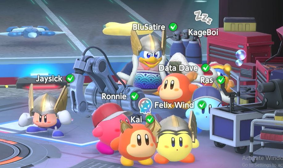 Day one was a SUCCESS! This game brings joy, nostalgia, and more! Had so much fun playing with everyone. Thank you for the games, laughs, and thrills. Even you AFKing in lobby, <a href="/Kageboi_/">Kage 💫</a> . 💫 #KirbyAirRiders