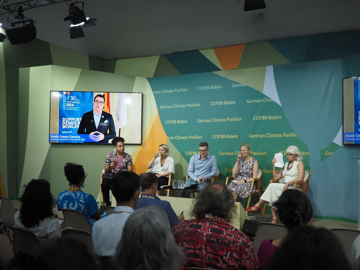 Int_IDEA's tweet image. Citizens around the world are concerned about the climate, democratic actors should step-up the fight against climate mis/disinformation, and our institutions can reform themselves to better represent young people and future generations.

These were the key messages from the…