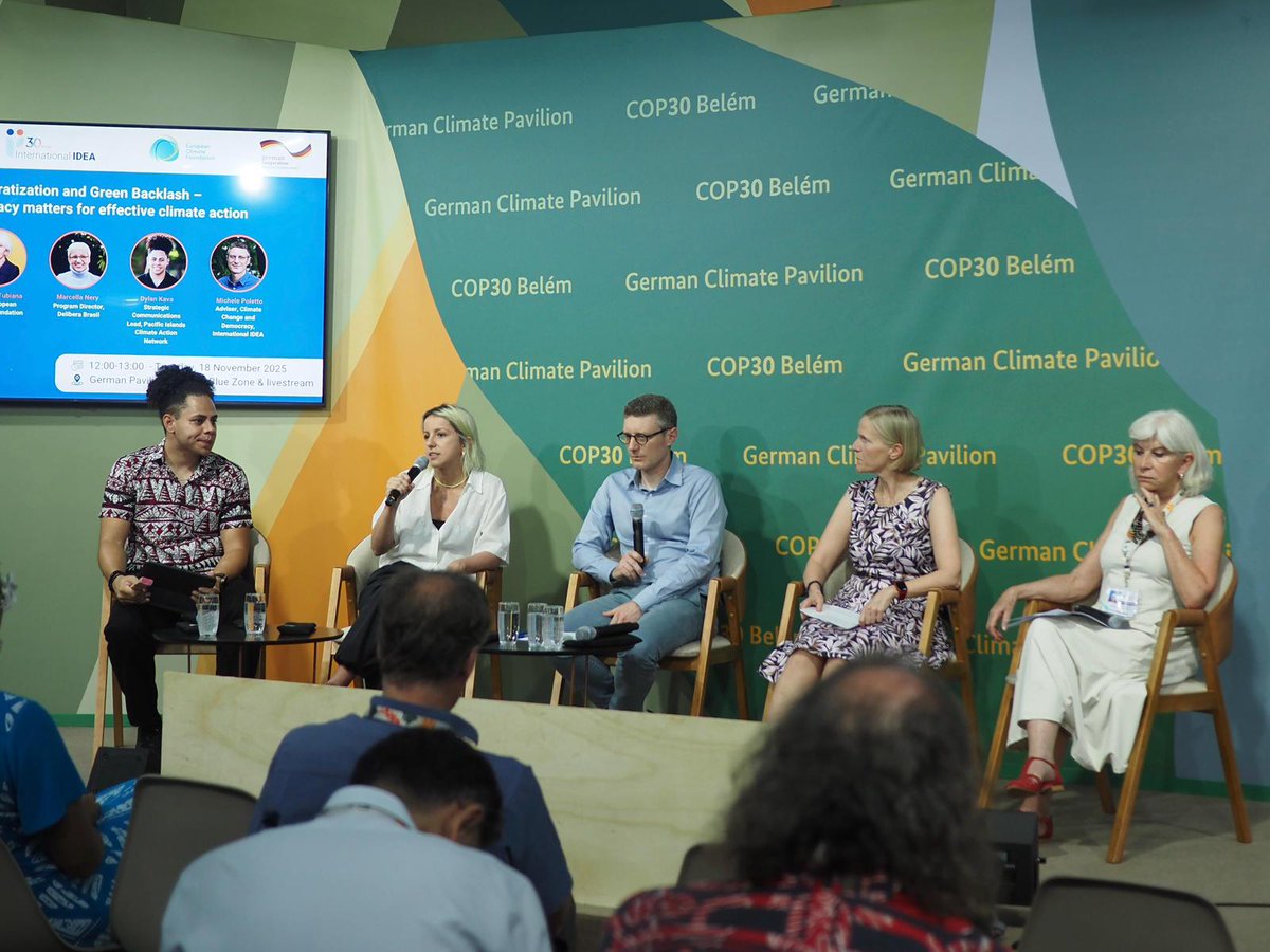 Int_IDEA's tweet image. Citizens around the world are concerned about the climate, democratic actors should step-up the fight against climate mis/disinformation, and our institutions can reform themselves to better represent young people and future generations.

These were the key messages from the…