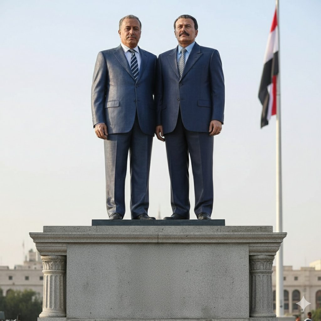 tujan_yemen99's tweet image. مارأيكم نعمل هذا التمثال في ميدان السبعين لزعيم علي عبدالله صالح ورفيق دربه الأمين عارف الزوكا ؟