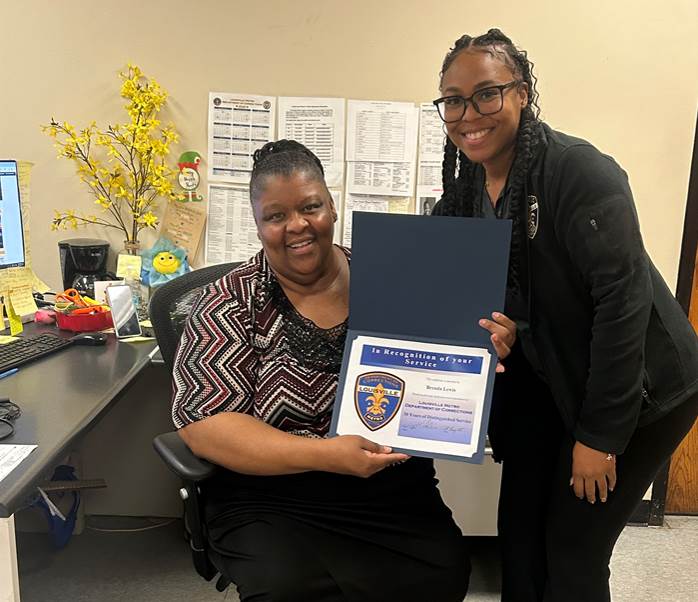 Congratulations to Ms. Brenda on her 30th year with us! We are truly grateful for her dedication and the positive impact she has made throughout her career.

#CorrectionsCares #WeAreLMDC #CorrectionalCareers