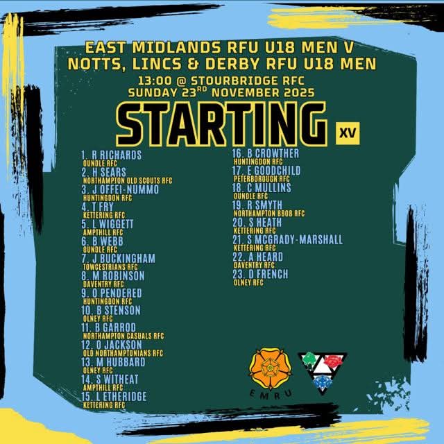 Congrats &amp; best of luck to Oli, Jerry &amp; Barny who have been selected for the East Mids U18s playing this weekend.

A big thank you also to the coaches over the years who have helped &amp; coached these guys.

#futureisgreen #voluteers #oneclub #stags