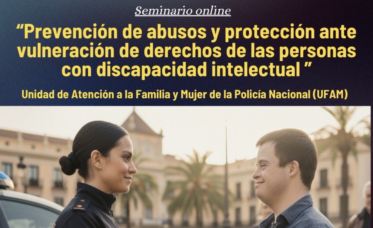 😅Si te lo perdiste… ➡️Accede aquí al seminario celebrado esta semana en Plena inclusión Castilla-La Mancha con la participación de 👮‍♂️Juan Pacheco, responsable de la Unidad de Atención a la Familia y Mujer de la Policía Nacional (UFAM). <a href="/policia/">Policía Nacional</a> 

🎥 youtu.be/G1JwvURhQoo?fe…