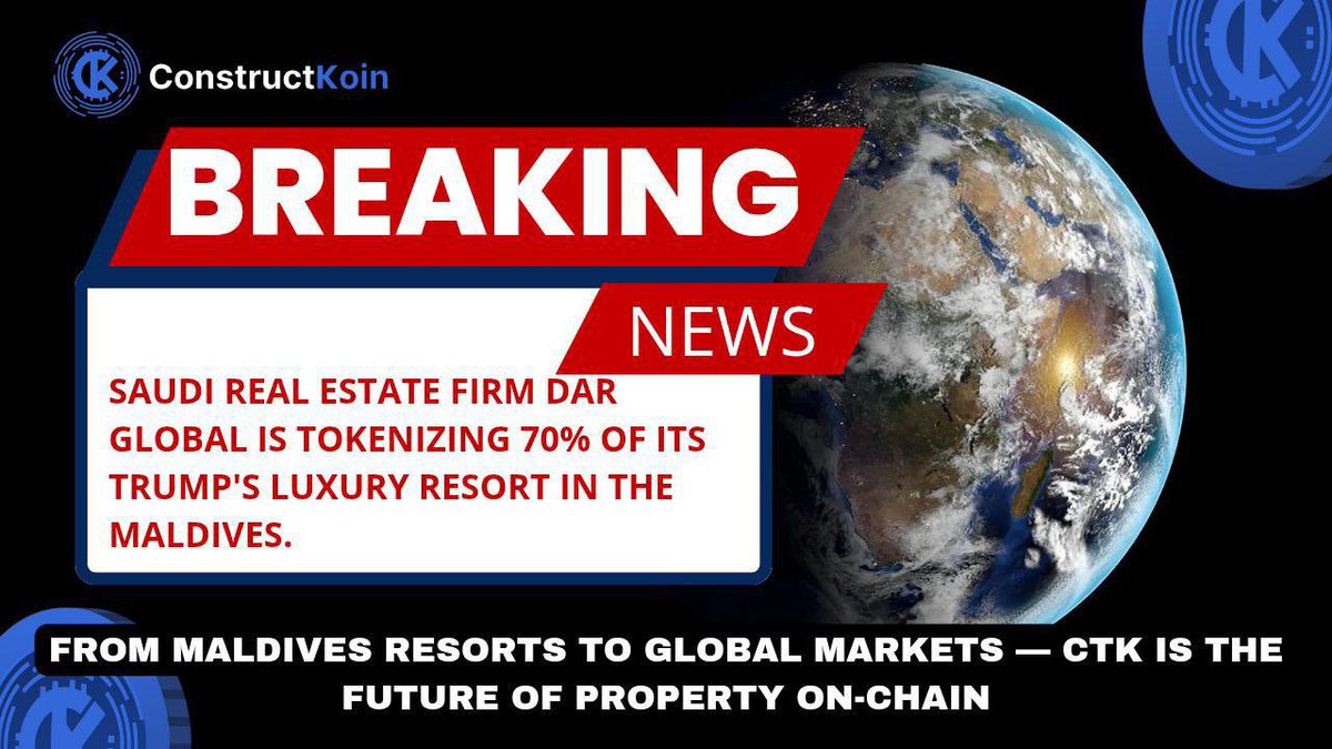 The announcement of the Trump International Hotel Maldives as the first tokenized luxury hotel marks a major moment for both real estate and digital finance. By turning ownership of a massive, income generating property into digital tokens, Dar Global and The Trump Organization