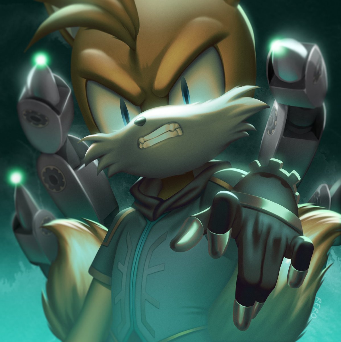 Rero_nn's tweet image. Commission for @MetrofMM 🦊👿
#SonicPrime #TailsNine