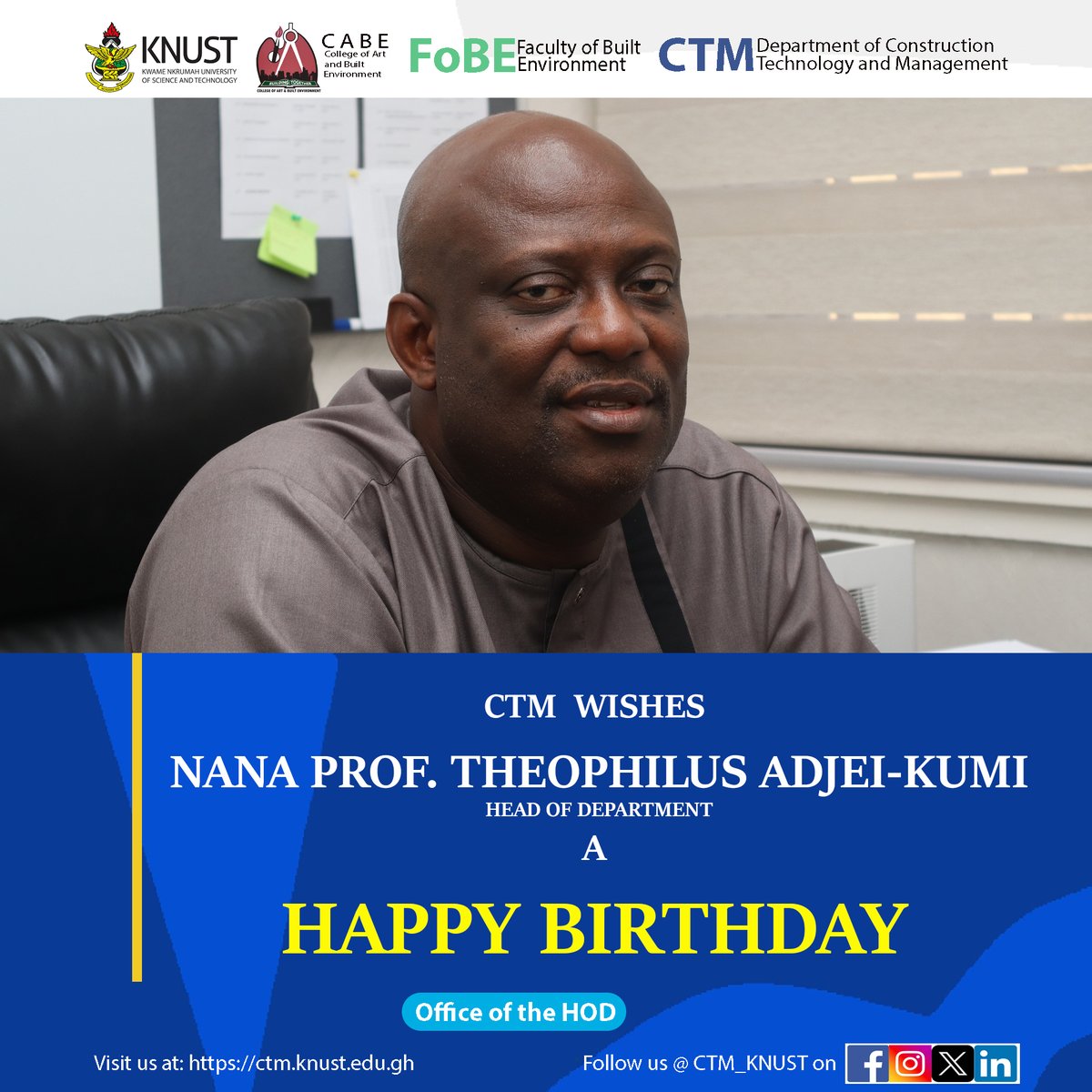 CONSTRUCTION TECHNOLOGY AND MANAGEMENT, KNUST tweet media