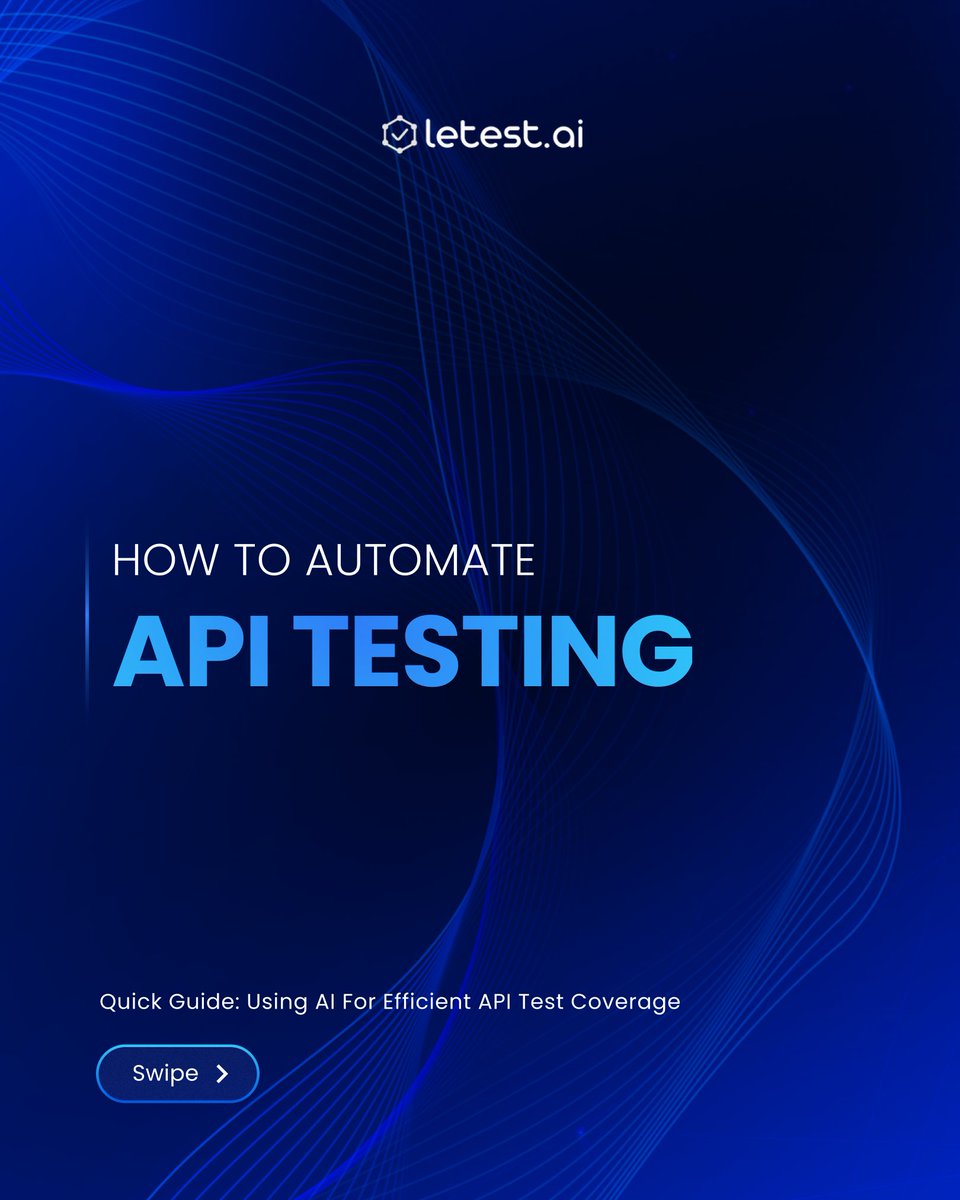 letest_ai's tweet image. Stop building fragile API tests that break constantly. 🛑

Want to reach 100% API test coverage without writing a single line of manual documentation or maintenance code?

#APITesting #Automation #QAAutomation #AITesting #DevOps