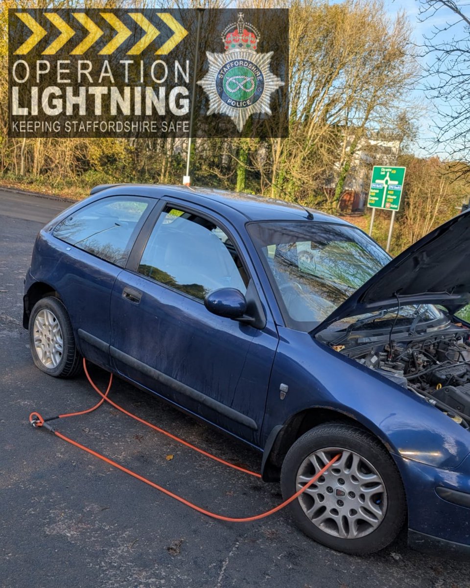 StaffsRCT's tweet photo. This vehicle stopped this morning in #Hanley @Policingstoke lacked direction... probably due to their indicators not working 🫣

They also had a defective tyre. #PG9

These should all be basic checks for anybody using a vehicle.

#OpLightning #Team4RCT 
#RoadSafetyWeek https://t.co/yOVmDZGI2Q