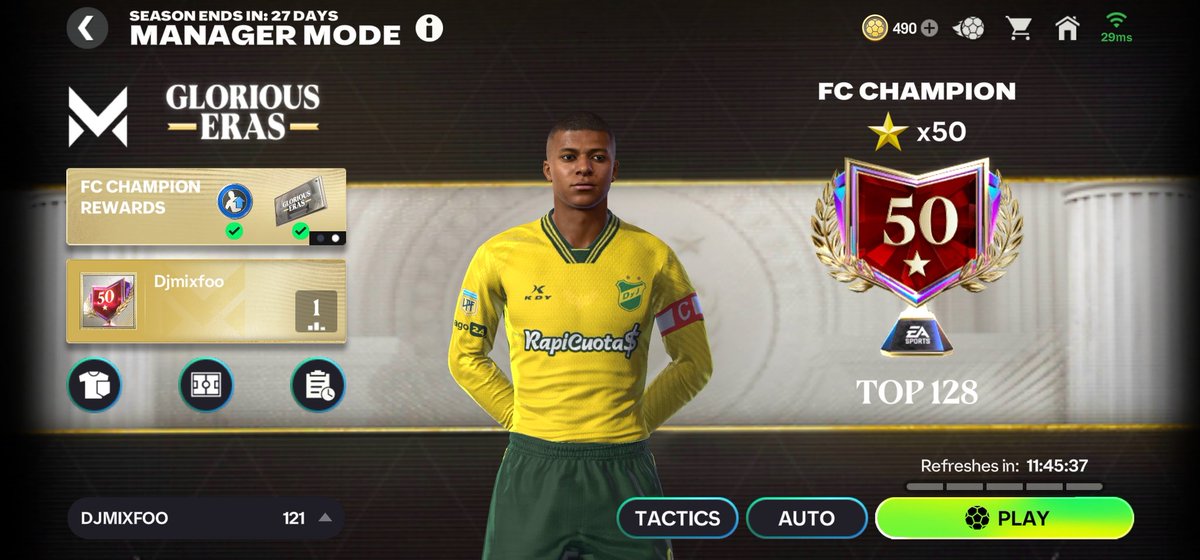 Manager mode 50 🌟✅️