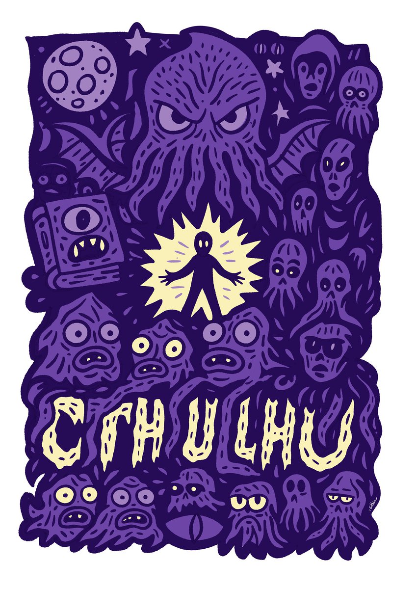 nftgothsa's tweet photo. 📢 I’m excited to share my latest artwork with you! “Cthulhu Dreams: A Cosmic Vision” is my personal dive into the absurd, the cosmic and the deliciously unsettling, a universe that shaped my earliest geek inspirations: the mythology of Lovecraft. In this piece, I wanted to capture the feeling of being surrounded by creatures that defy all logic. 

Grotesque, strange beings, sometimes almost humorous in their expressions, yet always infused with an ancient and disturbing energy. At the center, Cthulhu rises in all its immensity, like a forgotten god of the abyss, watching over a swarm of cosmic monsters. Each one represents a fragment of the madness that fuels my imagination. 

Lovecraft is one of my foundational influences, a true geek revelation that opened the doors to worlds far vaster, darker and stranger than reality.

This artwork is my tribute to that spark, a dream, a delirium, a cosmic vision ✨🐙👁️