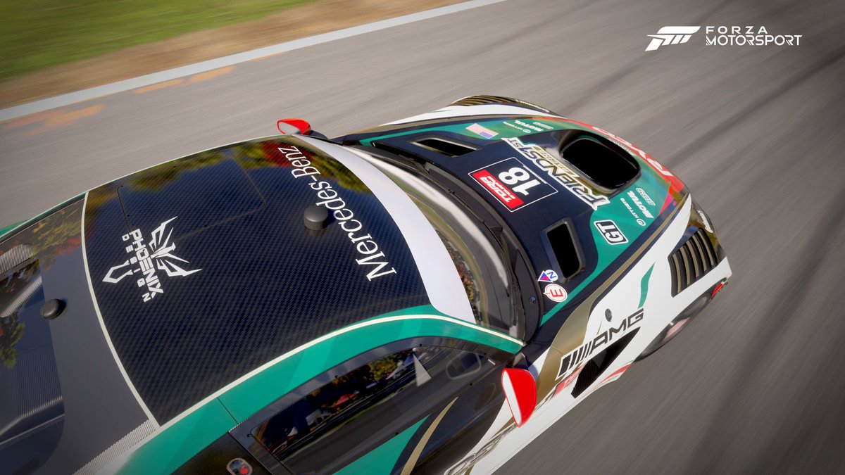 ESV_Phoenix's tweet image. Quite pleased with how this @Friend1stRacing lobby livery turned out for the AMG GT3. This livery was also a winner of this week&apos;s @ForzaMotorsport livery comp 👍
Happy days 🤙

@TheReal_TORA
@GridFinder 
#FMshare 
#PhoenixDesign 
#AMG