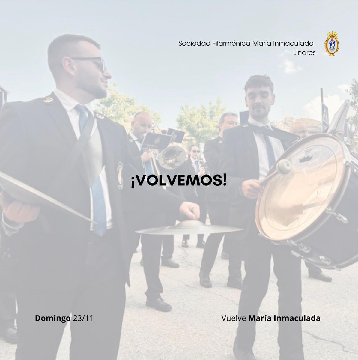 Se acabaron las vacaciones, vuelve a sonar María Inmaculada.

Comenzamos a preparar nuestra nueva temporada acompañada de muchos proyectos y muchísima ilusión.

#suenamariainmaculada #banda #ensayos