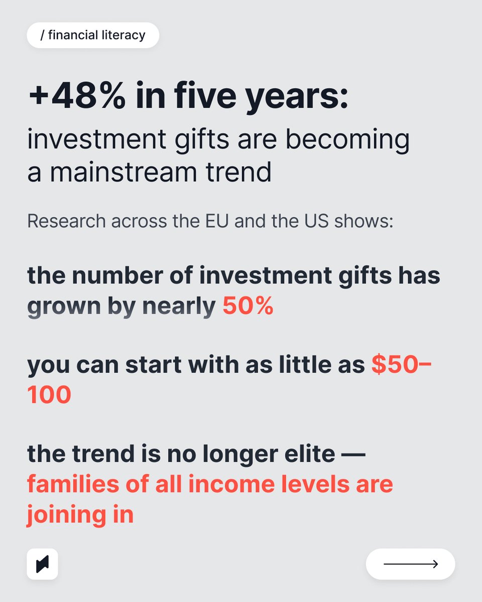 BinaryxPlatform's tweet image. 🎁 Toys break. Gadgets age. Kids grow fast.
But assets? They grow with them.

Parents worldwide are shifting from gifting things → to gifting investments: real estate shares, market assets, savings, tokenized RWAs.

👇 Is society ready for this new kind of gifting?