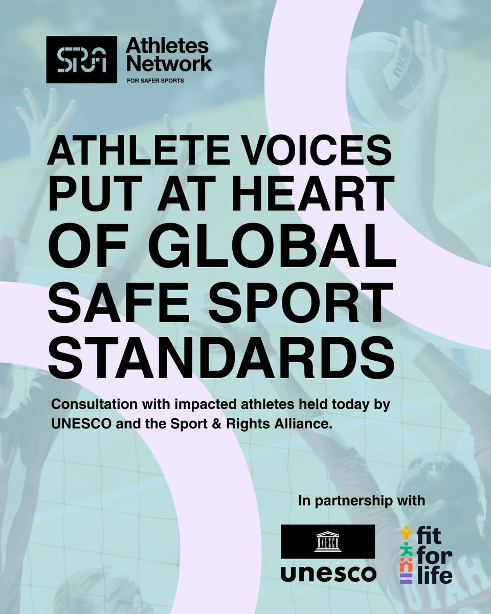 📣 Today, athletes impacted by abuse in sport gathered at #UNESCO headquarters in Paris to give input on the Global Policy Standards for Inclusive, Equitable and Safe Sport and Physical Education.
🔗 Read more: sportandrightsalliance.org/unesco-and-spo…