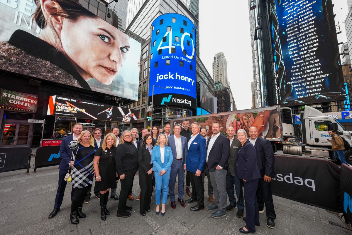 👥 People inspired innovation. 
🏦 For over 45 years, <a href="/JH_Fintech/">Jack Henry</a> has provided financial services to strengthen the connection between financial institutions and their communities.
🔔 Proud to celebrate 40 years of $JKHY! #NasdaqListed