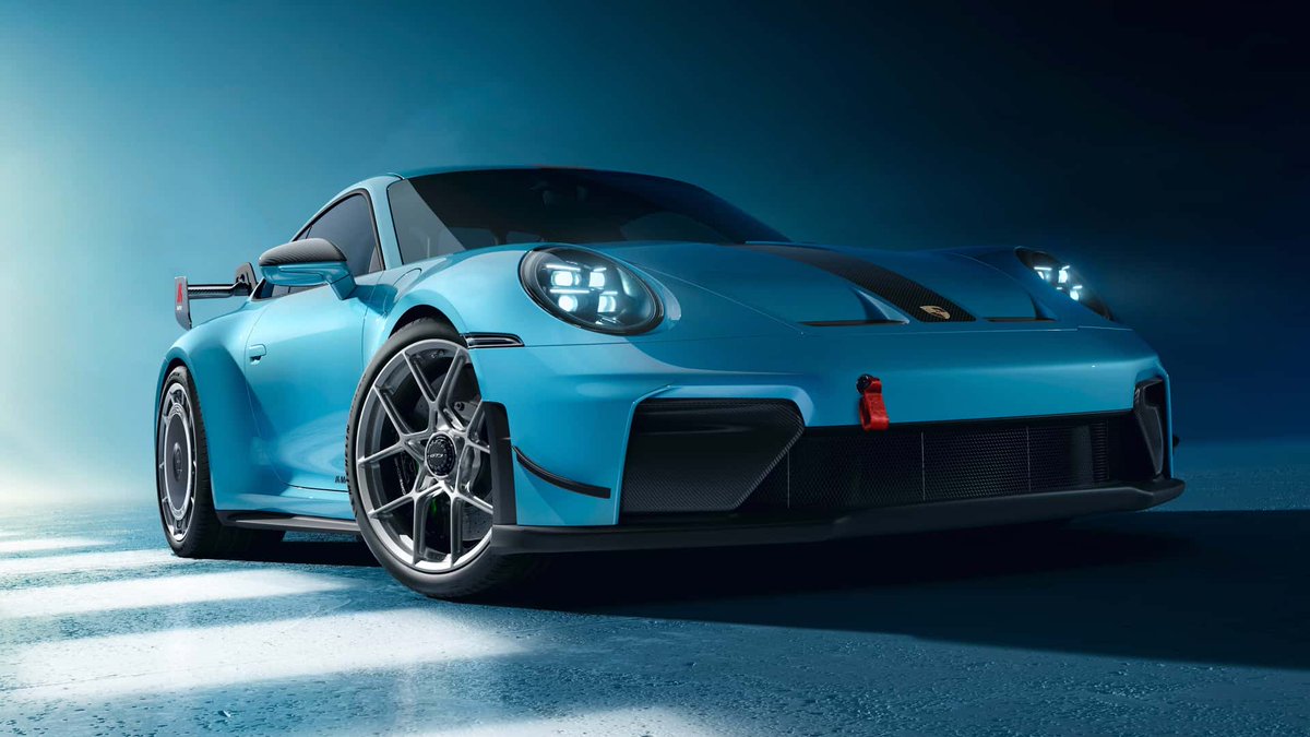 Motor1com's tweet image. The Porsche 911 GT3 just got even more hardcore with a kit from Manthey Racing.

• 782 lbs of downforce street / 1,190 lbs track
• 2.76 seconds faster around the Nürburgring than 992.1
• Carbon-fiber aero discs

Would you buy this kit or a GR Supra? motor1.com/news/779608/20…