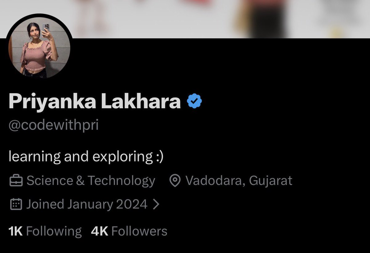 codewithpri's tweet image. I’m opening my header and pinned post spots for advertisements.

Account Stats (Last 3 Months):

- Followers: 4020
- Verified followers: 800
- Post count: 2.4K (total)
- Impressions: 8.5M
- Engagement rate: 6.2%
- Engagement: 531.1K
- Profile visits: 153.9K
- Likes: 152.1K
-…