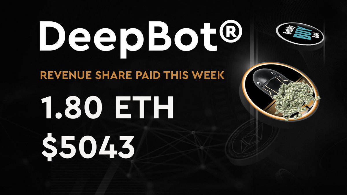 The first ever DeepBot SHARE airdrop has now been successfully distributed to all qualifying wallets, totalling $5043 in $USDT.

Our next airdrop is scheduled in two weeks. Want to participate? This window provides ample time for anyone who has not yet reached the minimum