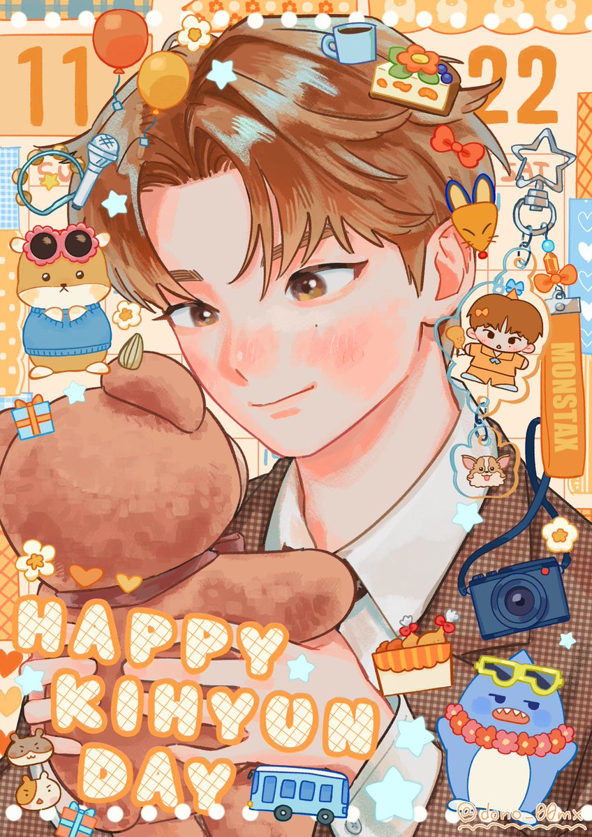 dono_00mx's tweet image. キヒョンさんお誕生日おめでと〜〜‼️‼️🐹🌼🩵
#HBDtoKIHYUN 
#선물같은기현DAY_1122