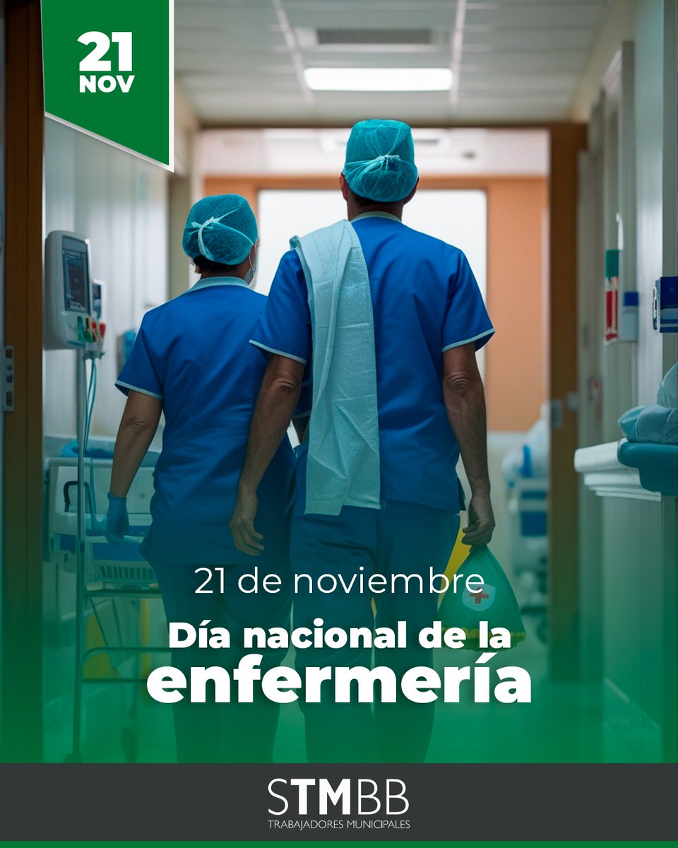stmbb's tweet image. 21 de noviembre, #DíaNacionalDeLaEnfermería: reconocemos la entrega y profesionalismo de quienes cuidan y acompañan cada día. ¡Gracias! 🩺💙
