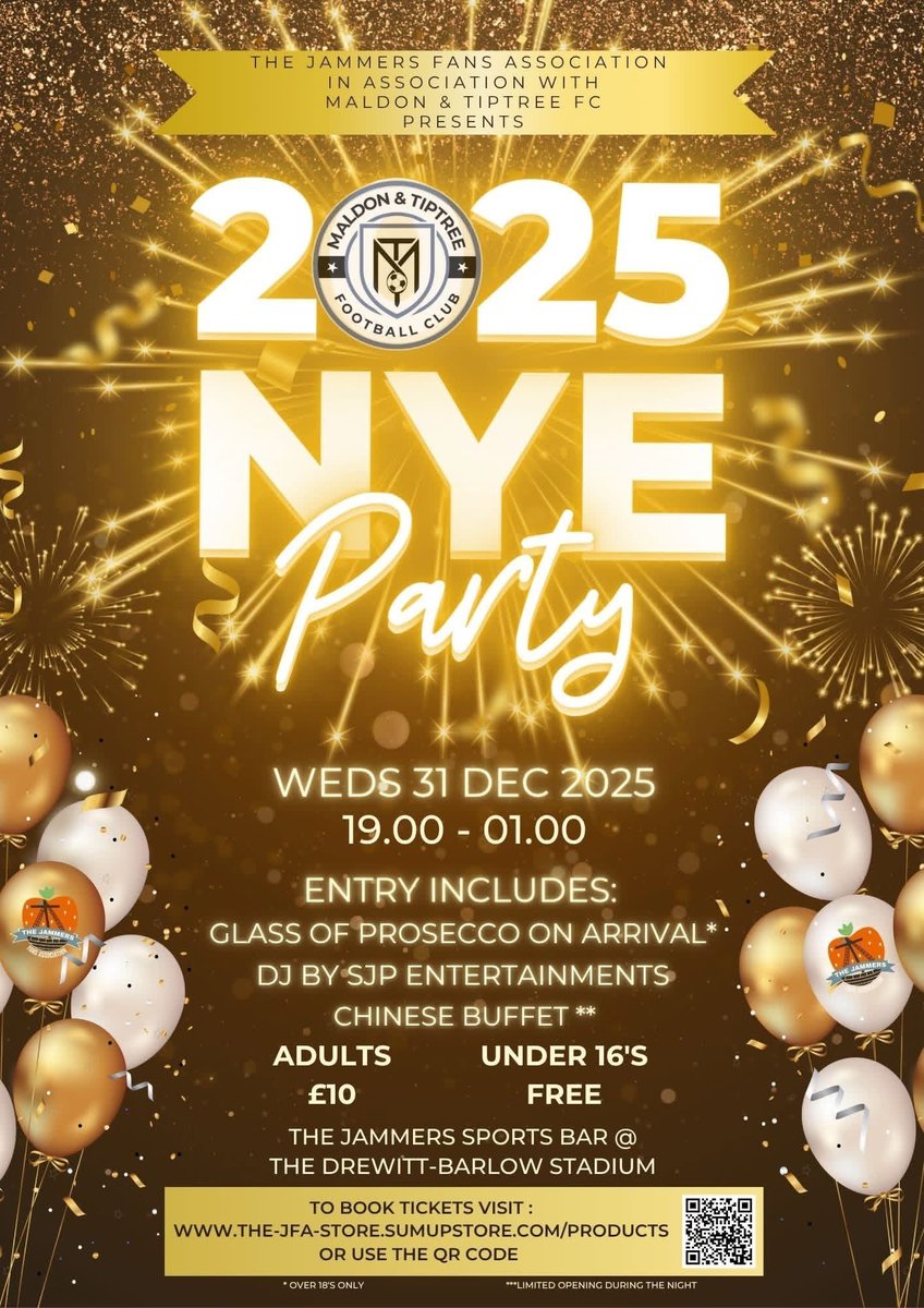 Why go anywhere else? It’s been a year to remember at M&amp;T and we’ve got one just as exciting to see in, in 2026! 

We’ve got the vibes 🔥
We’ve got the food 🍜
We’ve got the fizz 🍾

Bring in 2026 with the 🍓 Jammers family 🎉

🎟️ Tickets live: the-jfa-store.sumupstore.com