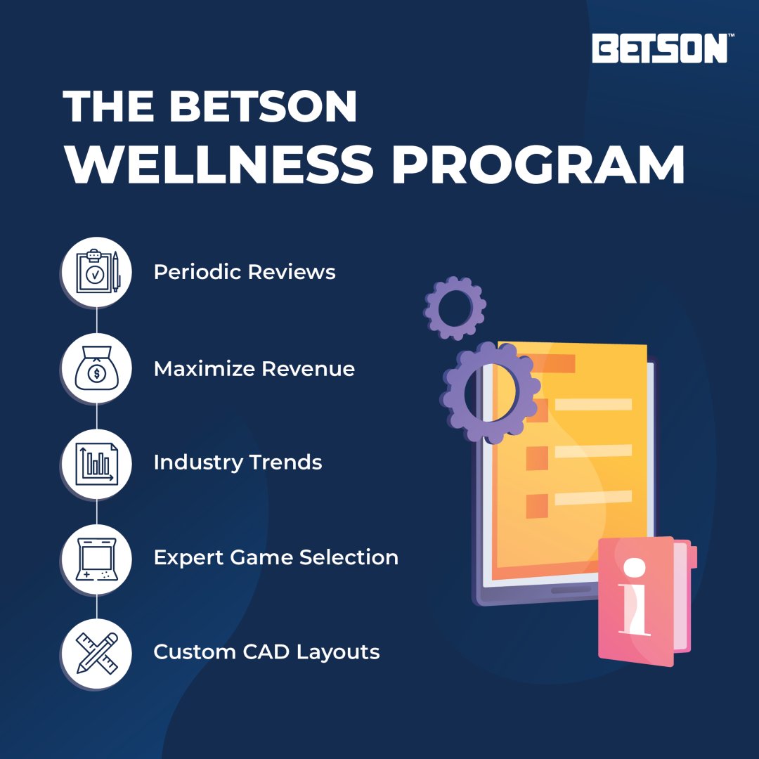 BetsonSolutions's tweet image. As your partner, Betson ensures the continued success of your location through the Betson Wellness Program, which maximizes revenue and customer satisfaction. Contact your Sales Rep today to learn more.