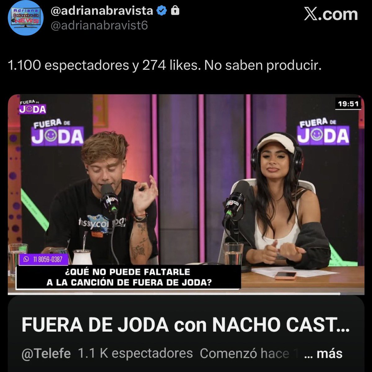 #LAM El fanatismo de algunos a veces es de mala gente. Adrianita es mala <a href="/nachitoo44/">Nachito🦋</a> <a href="/nachoo_cp/">ce pe</a>