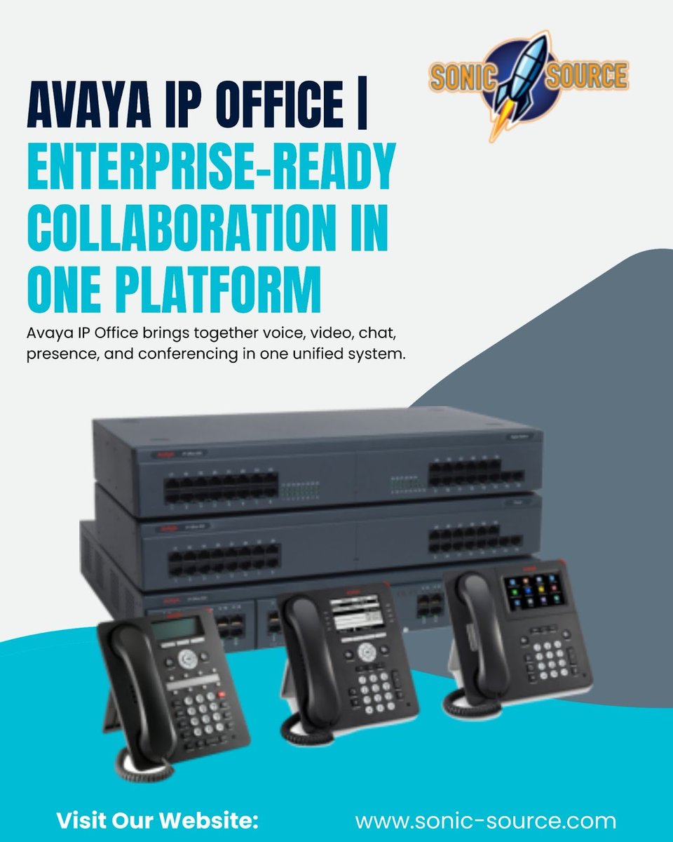 SourceSoni25436's tweet image. Multiple tools, one platform.
With Avaya IP Office, implemented by Sonic Source, your teams gain unified, secure, and scalable communication.
From small environments to global operations — collaboration becomes effortless.
.
.
.
.
#sonicsource #avayaipoffice