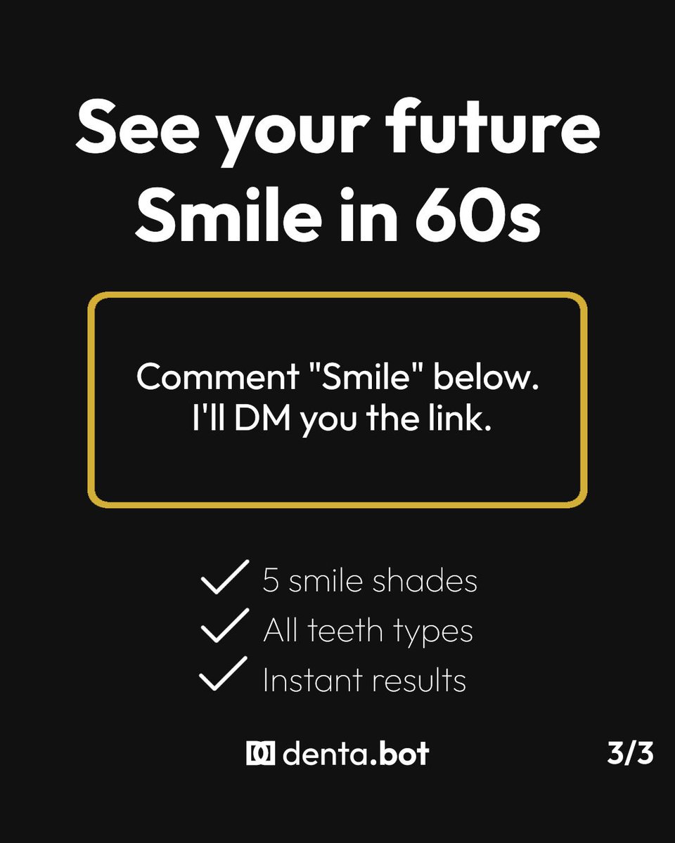 heybriando's tweet photo. Best Christmas gift?

One for your future self.

Everyone else:✅
You: "Next year"  

Next year = 13 days away.

Your smile's been bugging you.

Staining didn't happen overnight.

60 seconds to see what's possible.

Everyone got gifts. 

What about you?

Comment "Smile" 😀. https://t.co/tjzrePzAmK