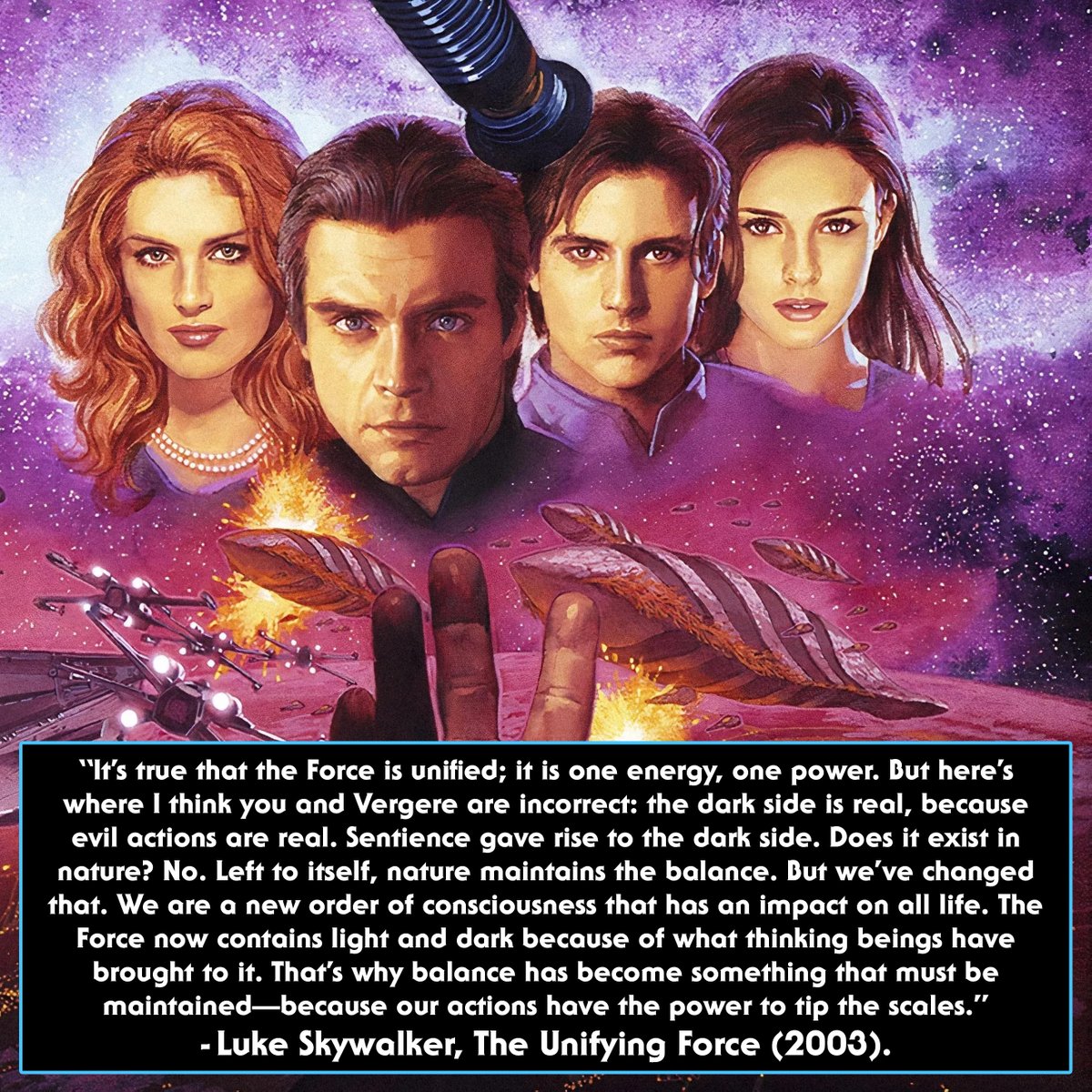 jadexskywalker's tweet image. Luke Skywalker&apos;s final perspective on the Force at the end of The New Jedi Order series.

The Unifying Force (2003) written by James Luceno.