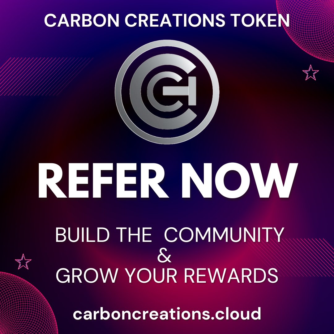 CarbonCreation_'s tweet photo. Refer friends to CCT, earn instant rewards, and secure better allocations. Start today at https://t.co/zr8jB7yxCy 
#CryptoRewards #referralprogram #carboncreationstoken #passiveincome #cryptocommunity https://t.co/IfkLGnf0r1