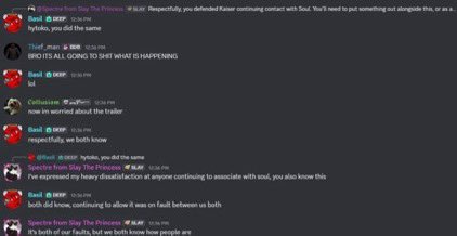 x8lFx's tweet photo. oh no you dont this info isnt going anywhere
both hytoko and basil were complicit in the devs talking to soul
fuck this man https://t.co/RLoXLob7s6