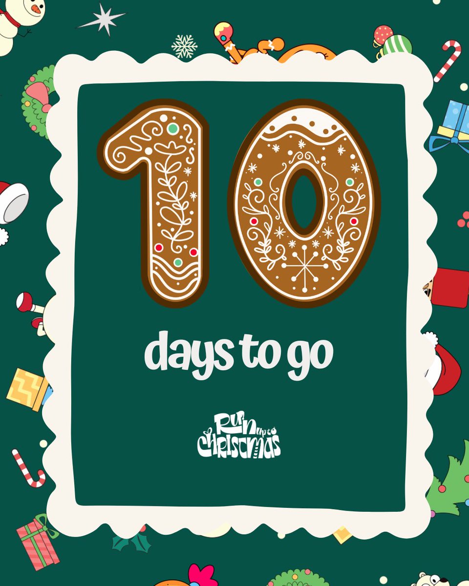 🎄🏃‍♀️ The countdown is officially ON! 

Only 10 days until the Run Up to Christmas begins. 

Sign up, lace up, and let the festive miles commence! 

Are you ready to get this thing going?!

❄️✨ #runuptochristmas #virtualrun #christmasmedal