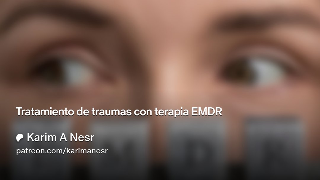 karimanesr's tweet photo. La Terapia EMDR (Eye Movement Desensitization and Reprocessing) es una herramienta transformadora, capaz de desbloquear memorias dolorosas sin sumergir al paciente en un relato exhaustivo y revictimizante del pasado.

Esta terapia alivia síntomas de trastorno de estrés postraumático, ansiedad, depresión, fobias y más, ofreciendo resultados en pocas sesiones e integra el cuerpo, la mente y las emociones en un proceso de sanación natural.

Ya disponible en la comunidad fijada en mi bio